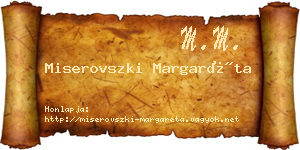 Miserovszki Margaréta névjegykártya